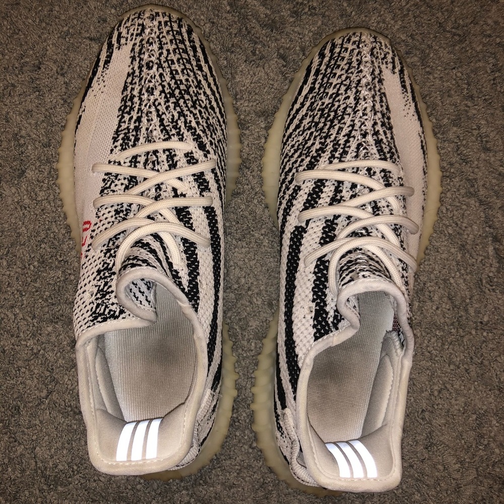men’s zebra Yeezys size 11